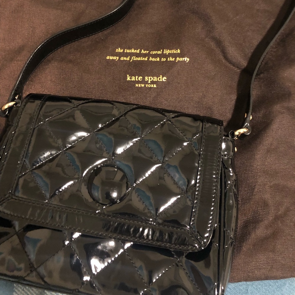 Kate Spade ♠️ Quilted Patent Leather Shoulder Bag